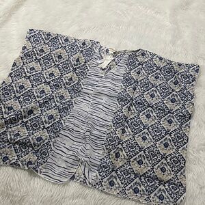 Blue and White Patterned Women's Tunic